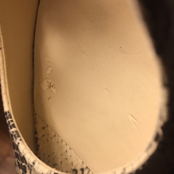 💥SALE $10💥 NWOT Faux snake leather open toe 7.5 - Picture 7 of 8